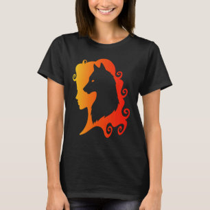 Feuerwolf Geist Totem Tierführer Pagan Wicca Ch T-Shirt