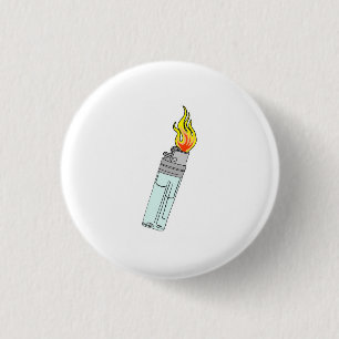 Feuerzeug- und Flammendesign Button