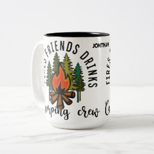 Feuerzeuge, Freunde, Drinks Camping Crew Zweifarbige Tasse