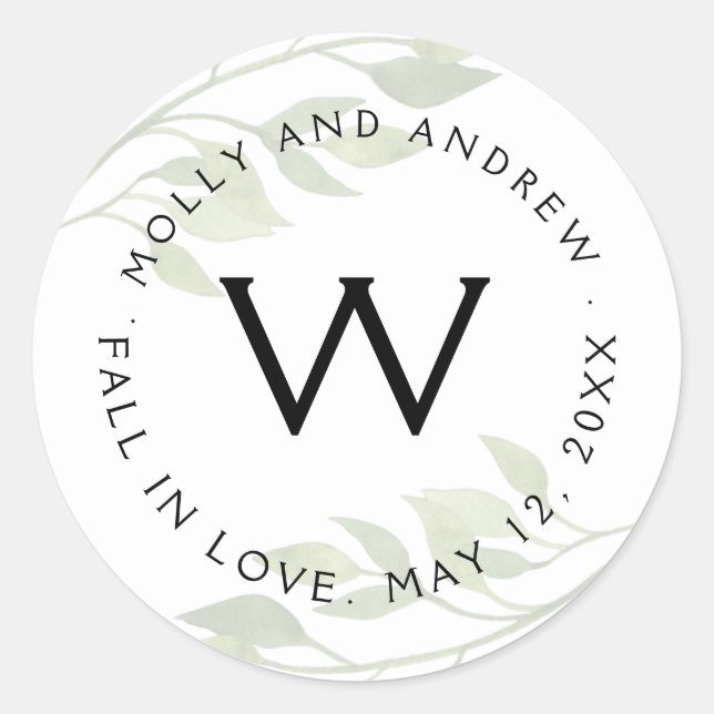 feuillage vert feuille STICKER partie/mariage (Devant)