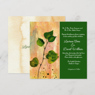 Feuille Aspen personnalisation mariage invitation