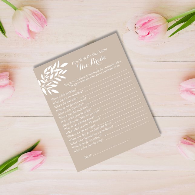 Feuille beige Comment bien connaissez-vous le jeu  (Créateur téléchargé)