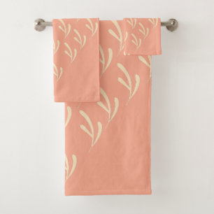 Feuille beige répétée pêche