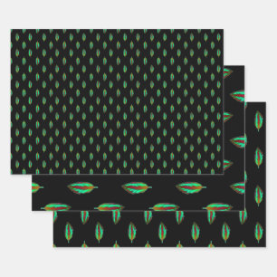 Feuille colorée de la jungle néon