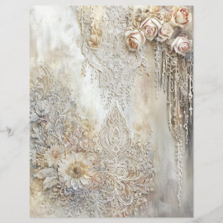 Feuille d'album de dentelle victorienne