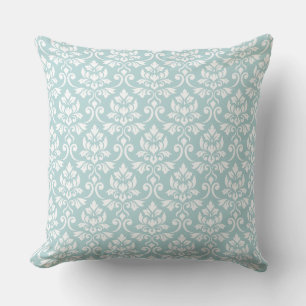 Feuille Damask 2-Wege-Wdh.-Muster Entlein-Ei-Blau Kissen