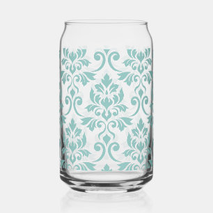Feuille Damask Aquamarines großes Muster Dosenglas