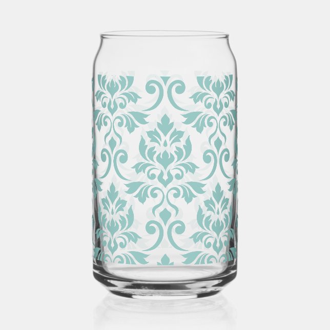 Feuille Damask Aquamarines großes Muster Dosenglas (Rechts)