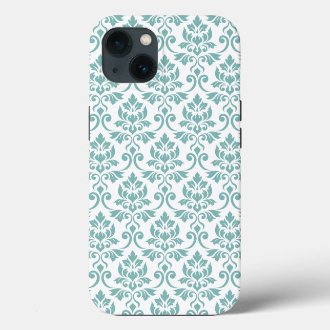 Feuille Damask Aquamarines Muster Case-Mate iPhone Hülle (Rückseite)