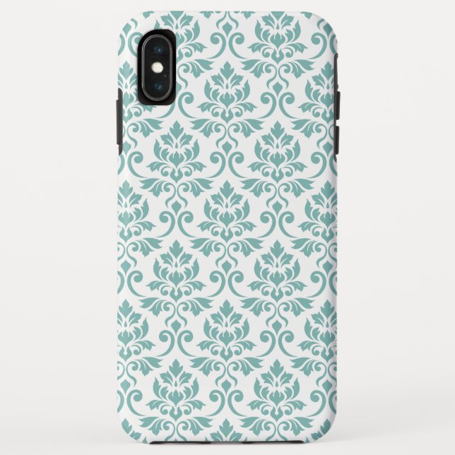 Feuille Damask Aquamarines Muster Case-Mate iPhone Hülle (Rückseite)