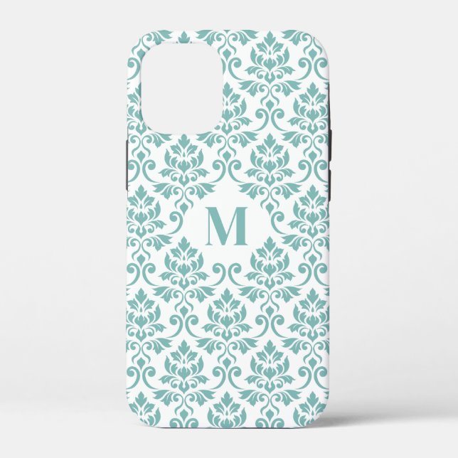 Feuille Damask Aquamarines Muster (Custom) Case-Mate iPhone Hülle (Rückseite)