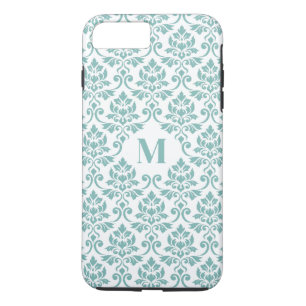 Feuille Damask Aquamarines Muster (Custom) Case-Mate iPhone Hülle