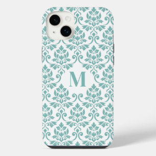 Feuille Damask Aquamarines Muster (Custom) iPhone 14 Plus Hülle