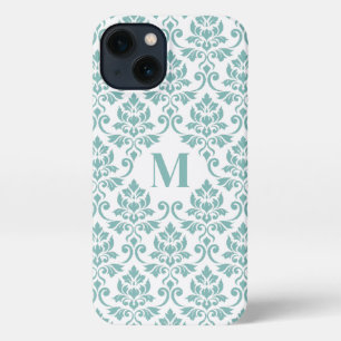 Feuille Damask Aquamarines Muster (Custom) iPhone Hülle
