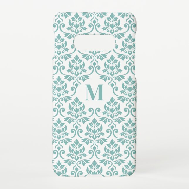 Feuille Damask Aquamarines Muster (Custom) Samsung Galaxy Hülle (Rückseite)