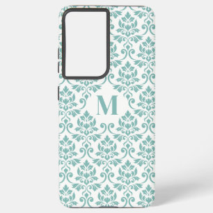 Feuille Damask Aquamarines Muster (Custom) Samsung Galaxy Hülle