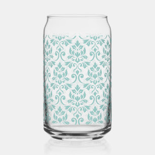 Feuille Damask Aquamarines Muster Dosenglas