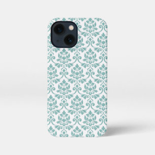 Feuille Damask Aquamarines Muster iPhone 13 Mini Hülle