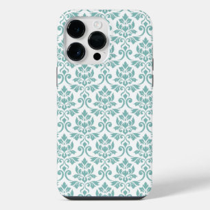 Feuille Damask Aquamarines Muster iPhone 14 Pro Max Hülle