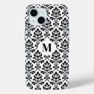 Feuille Damask Black Pattern (Benutzerdefiniert) Case-Mate iPhone Hülle