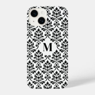 Feuille Damask Black Pattern (Benutzerdefiniert) iPhone 14 Hülle
