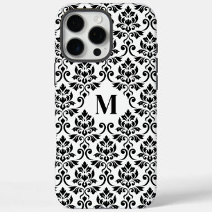Feuille Damask Black Pattern (Benutzerdefiniert) iPhone 16 Pro Max Hülle