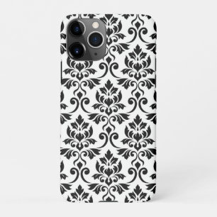 Feuille Damask Lg Muster Black auf Weiß iPhone 11Pro Hülle