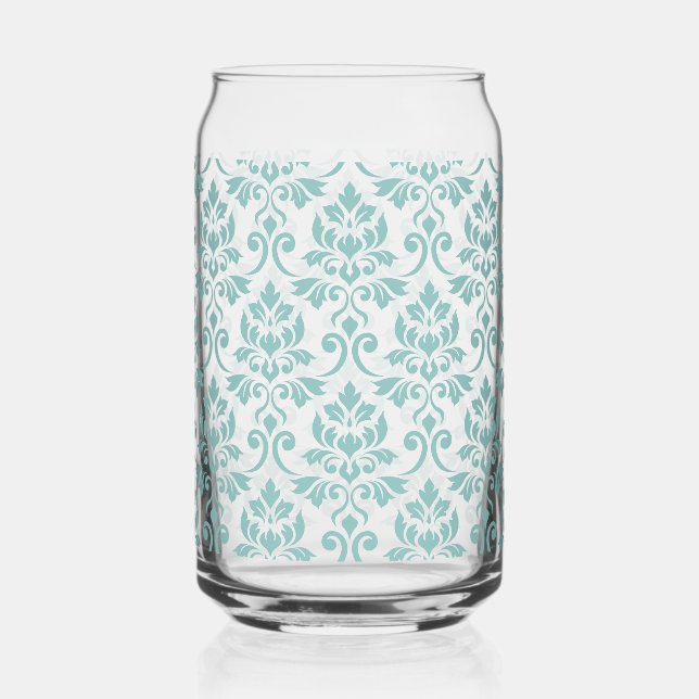 Feuille Damask Teal Pattern (Recto)