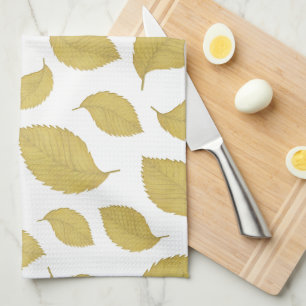 FEUILLE d'AUTOMNE d'OR - serviette de cuisine