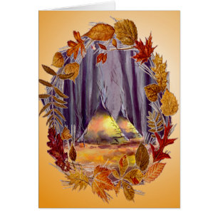 FEUILLE d'AUTOMNE et TIPIS par SHARON SHARPE