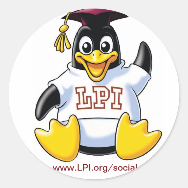 Feuille de 20 stickers Penguin Graduate (Devant)