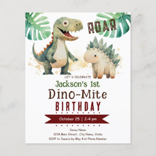 Feuille de budget pour le 1er anniversaire de Dino