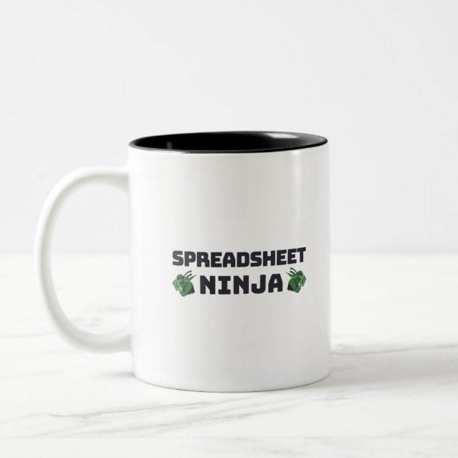 Feuille de calcul ninja tasse à café à deux tons (Gauche)
