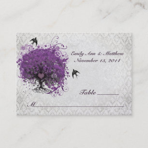 Feuille de coeur pourpre Table Cartes de place