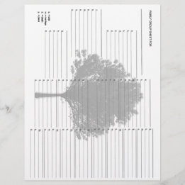 Feuille de feuille de groupe famille