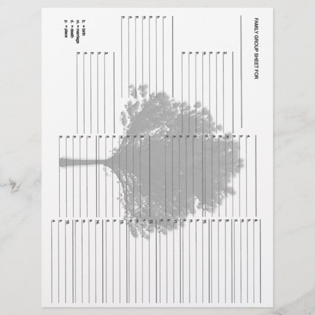 Feuille de feuille de groupe famille (Devant)