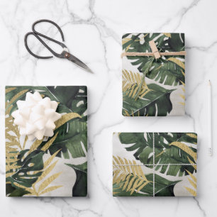 Feuille de Monstera & or Majesté Palm Feuille de v