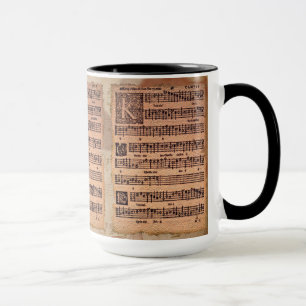 Feuille de musique de chant grégorien Mug à boire