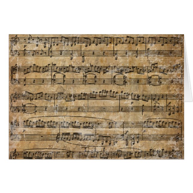 Feuille de musique vintage (Devant horizontal)