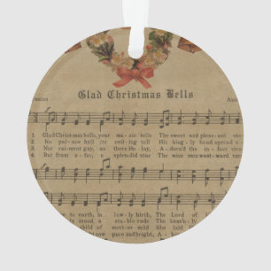 Feuille de musique vintage de chant de Noël