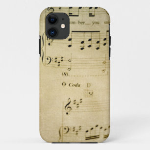 Feuille de musique vintage iPhone 5 Coque