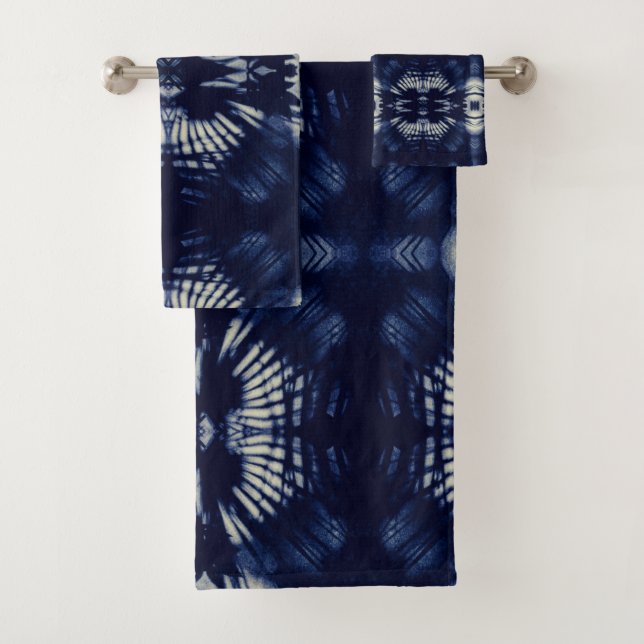 Feuille de palme en bleu Delft (En situation)