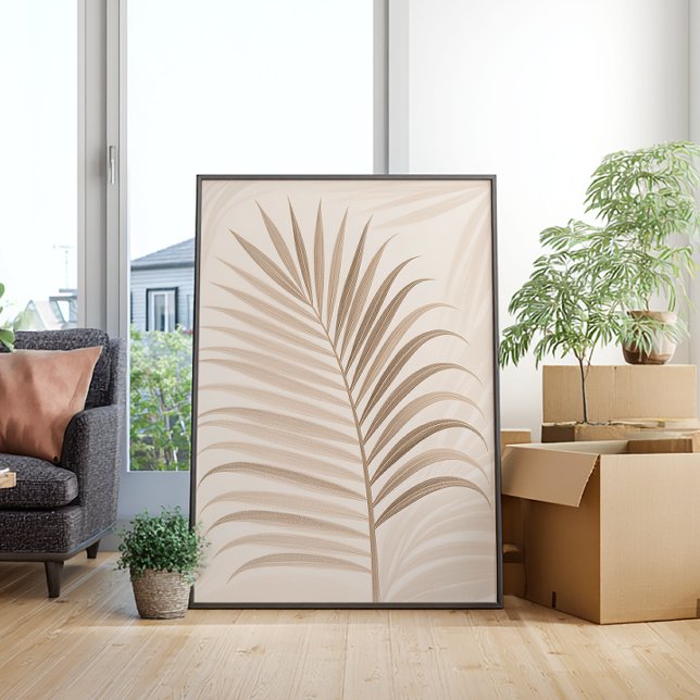 Feuille de palme - Zen neutre - Art mural - Décor  (Créateur téléchargé)