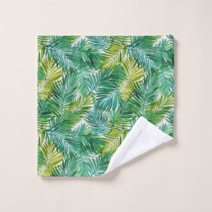 Feuille de palmier verte aquarelle de l'île tropic