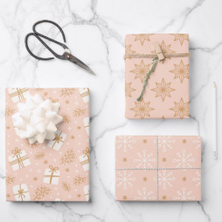 Feuille de papier à enveloppement lunaire de Noël