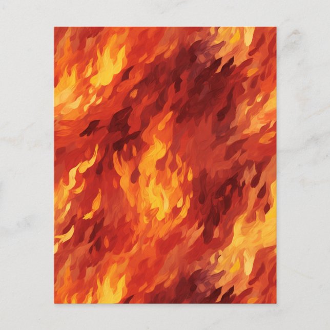 Feuille de papier à flamme de feu (Devant)
