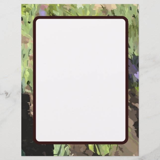 Feuille de papier Abstrait floral sur mesure (Devant)