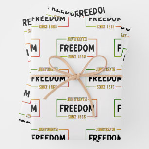 Feuille De Papier Cadeau 1865, 1865, fête de la liberté noire