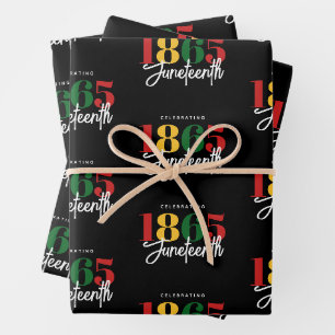 Feuille De Papier Cadeau 1865 Liberté Célébration de l'histoire noire