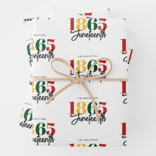 Feuille De Papier Cadeau 1865 Liberté Célébration de l'histoire noire